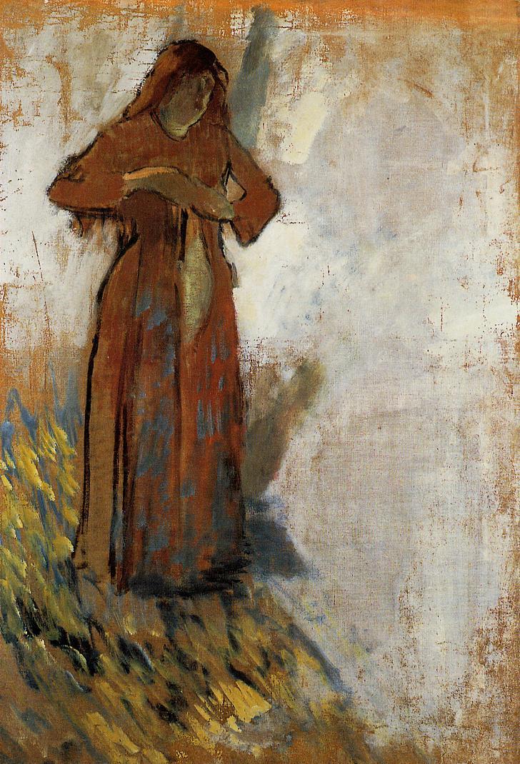 Woman with Loose Red Hair 1898